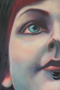 Frau aus Rot (in Arbeit) 2016/17 Acryl und Öl auf Leinwand 140x100 cm